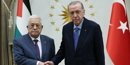 Cumhurbaşkanı Erdoğan, Filistin Devlet Başkanı Mahmud Abbas ile görüştü