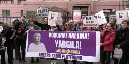 Kadınlar, Rojin Kabaiş için Adalet Bakanlığı'nın kapısından seslendi: İktidarın koruduğu tek şey katillerin düzenidir