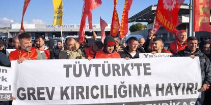 TÜVTÜRK’te Nakliyat-İş grevi başladı: 3 gün kendimize 27 gün patrona çalışıyoruz