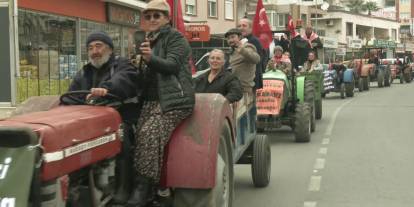 Çiftçilerden traktörlü eylem: "Biz öldük, bizi gömecek birisi lazım"
