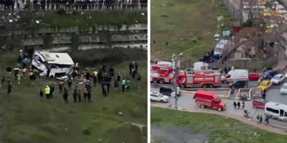 Esenyurt’ta işçi servisi şarampole yuvarlandı: Ölü ve yaralılar var!